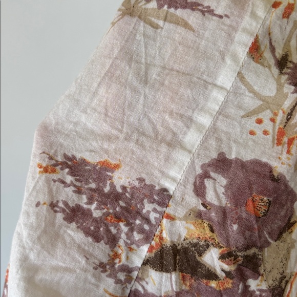 RW&Co. Botanical Fall Blouse – Women’s XS – Office Casual / Neutral Cotton Top - Picture 8 of 8